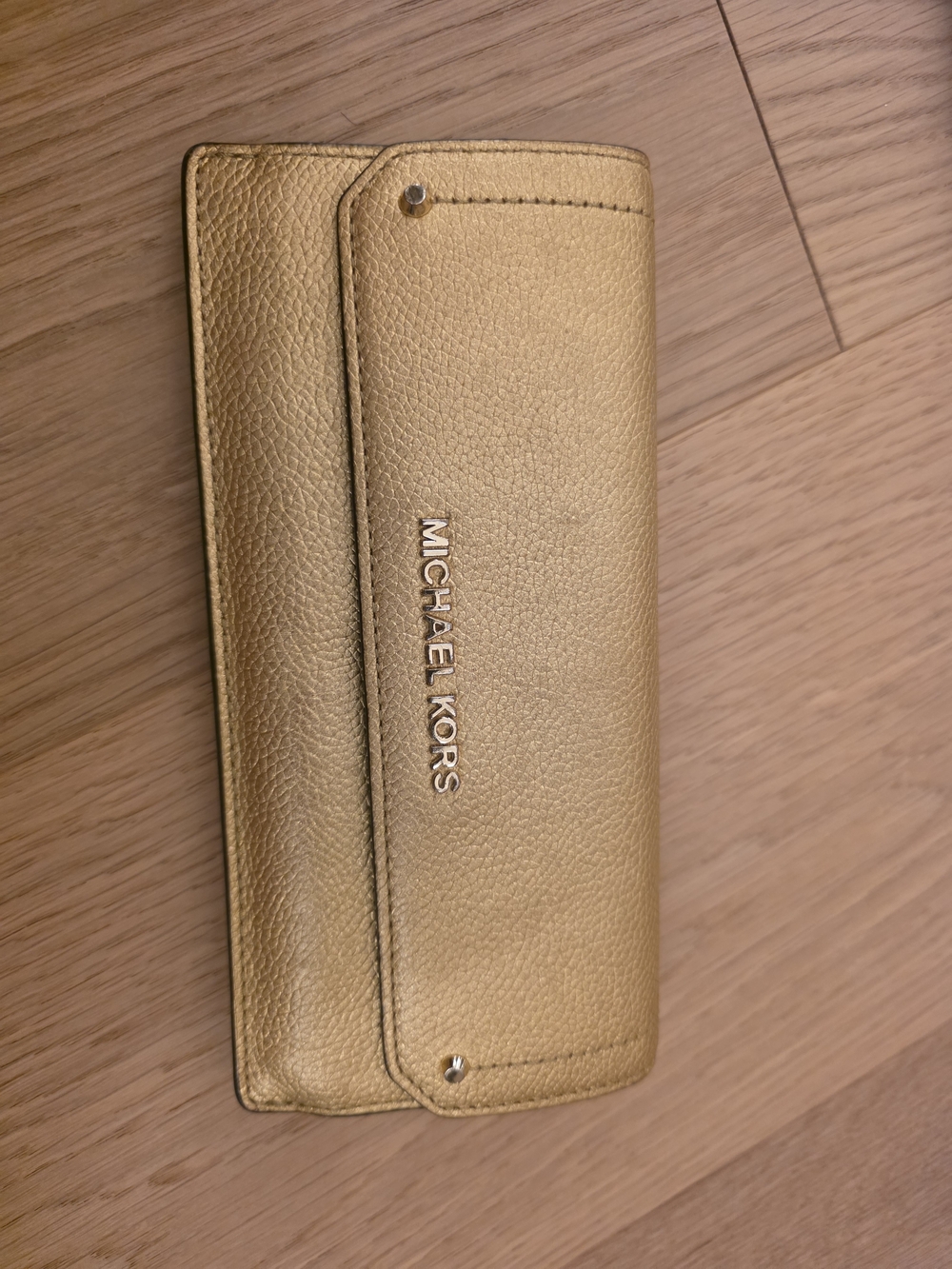 Michael Kors Gold Leather Wallet